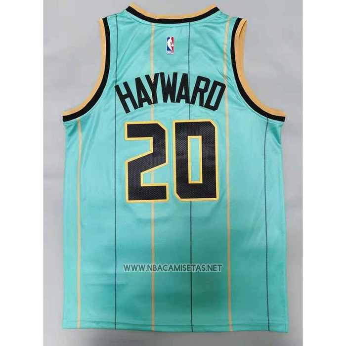 Camiseta Charlotte Hornets Gordon Hayward NO 20 Ciudad 2020-21 Verde